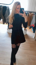 Orelle velours skort zwart