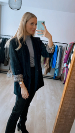 Corduroy blazer zwart