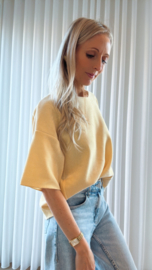 Suze top zacht geel