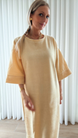 Pia velvet dress geel
