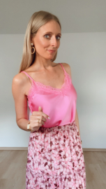 Satin top roze