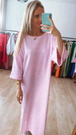 Velvet dress roze