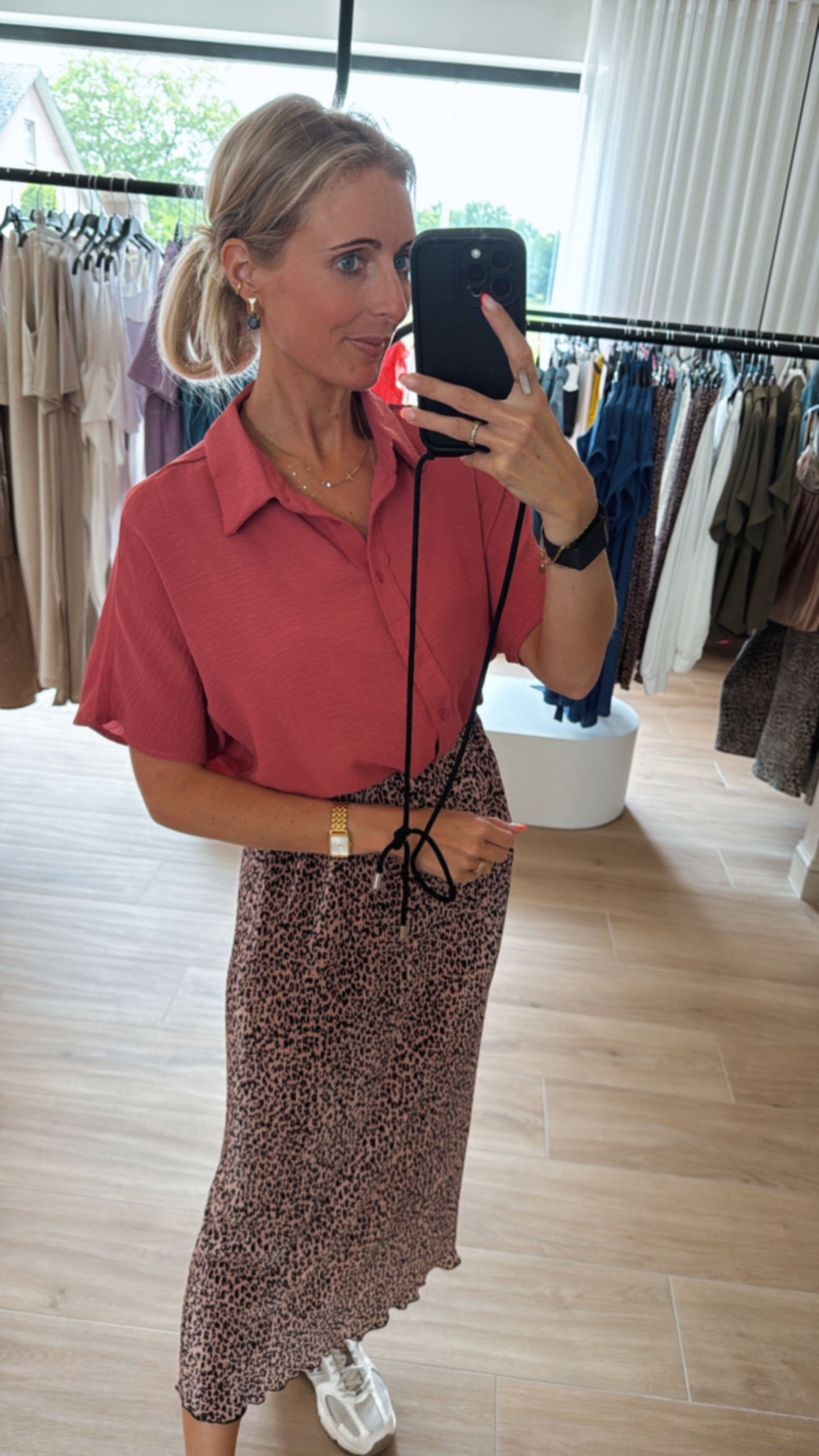 Florence autumn top roos/terracotta