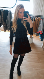 Orelle velours skort zwart