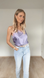 Satin top lila