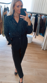 Flower blouse zwart