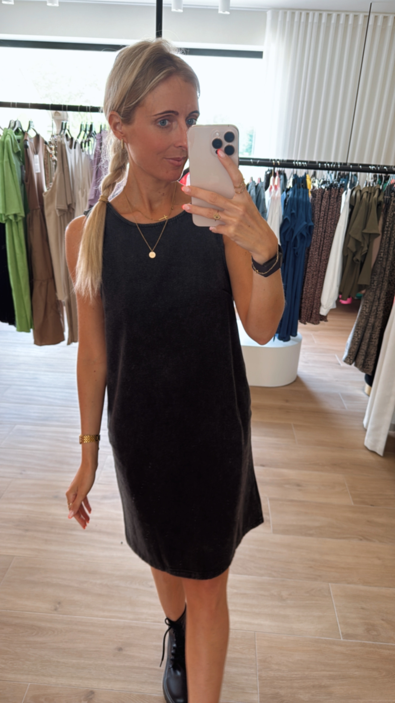Dot dress zwart