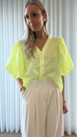 Poppy blouse fluo geel