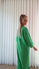 Pia velvet dress fel groen