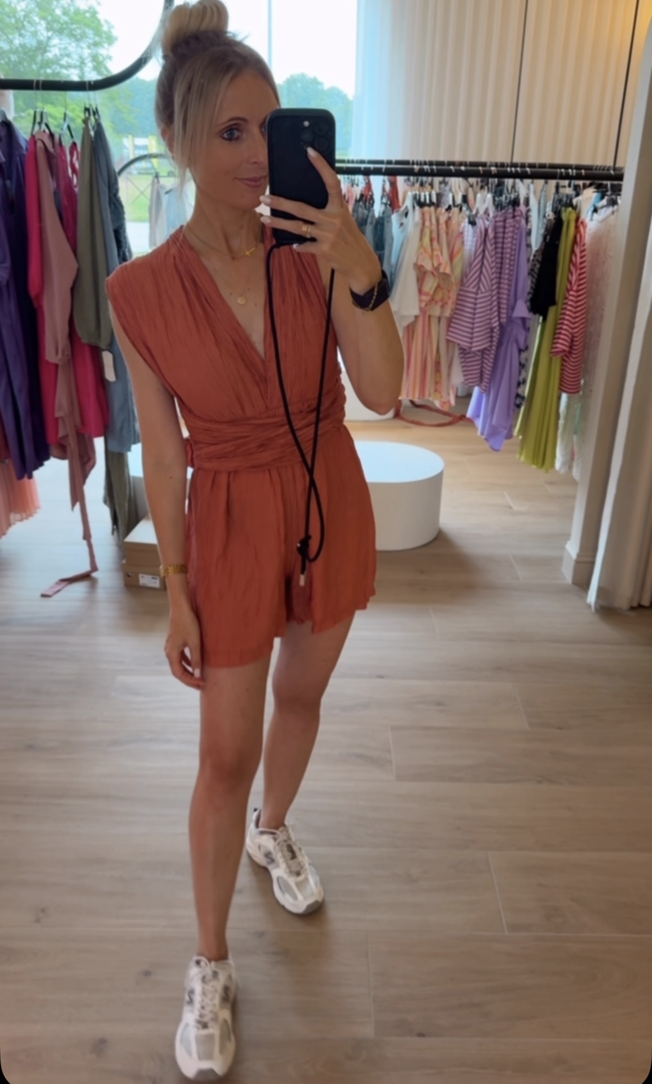 Pip playsuit terracotta