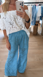 Salina lace pants blauw