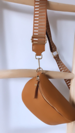 Paulien crossbody cognac/camel gouden afwerking (lees de info)