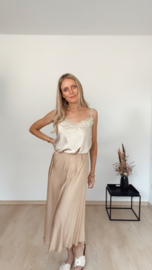 Satin top goud/beige