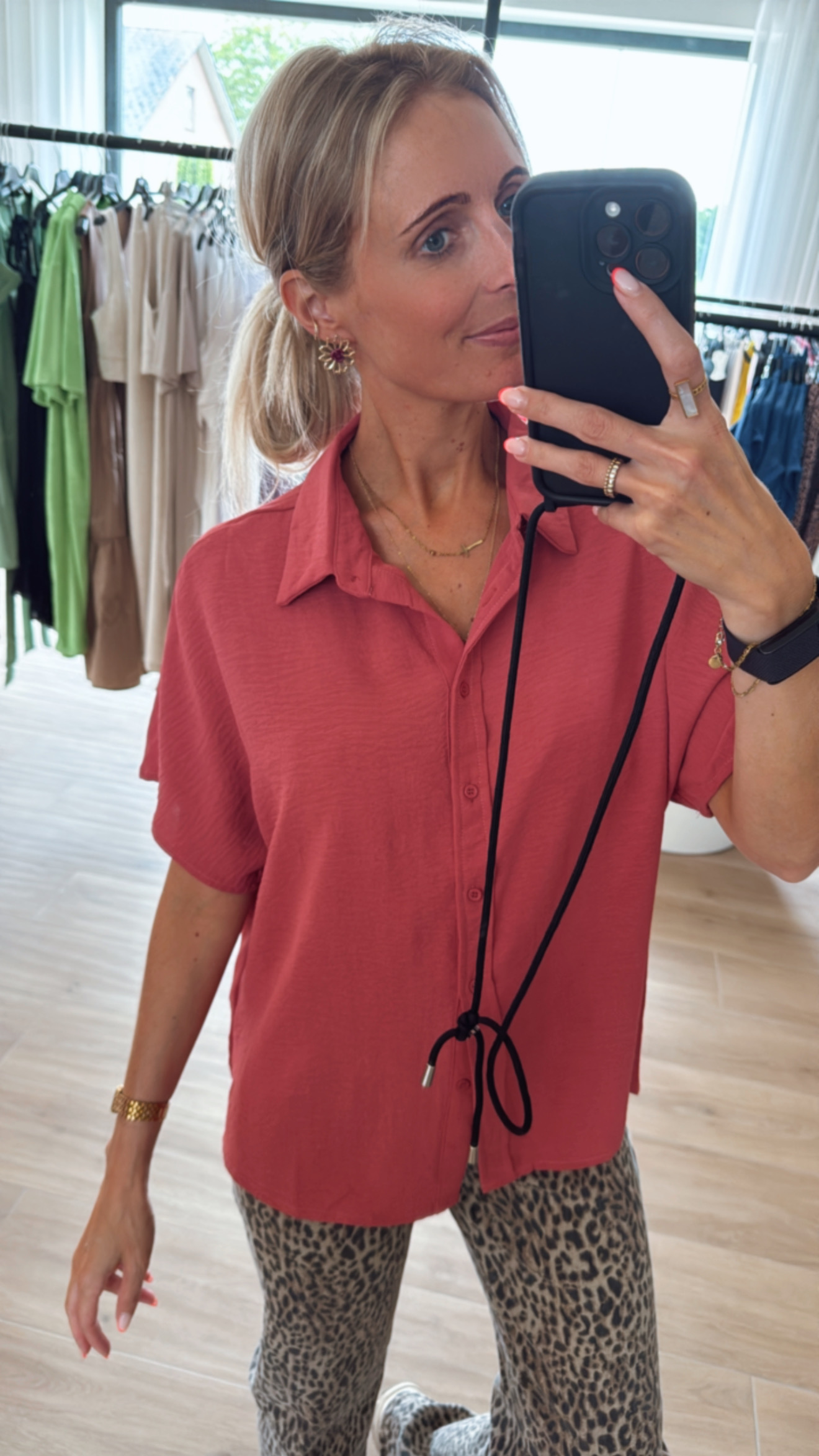 Florence autumn top roos/terracotta