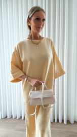 Pia velvet dress geel