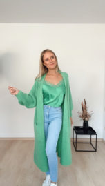 Satin top groen