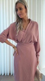 Wrap dress oudroze