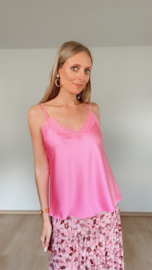 Satin top roze