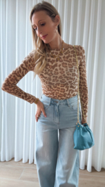 Basic leo cashmere top beige
