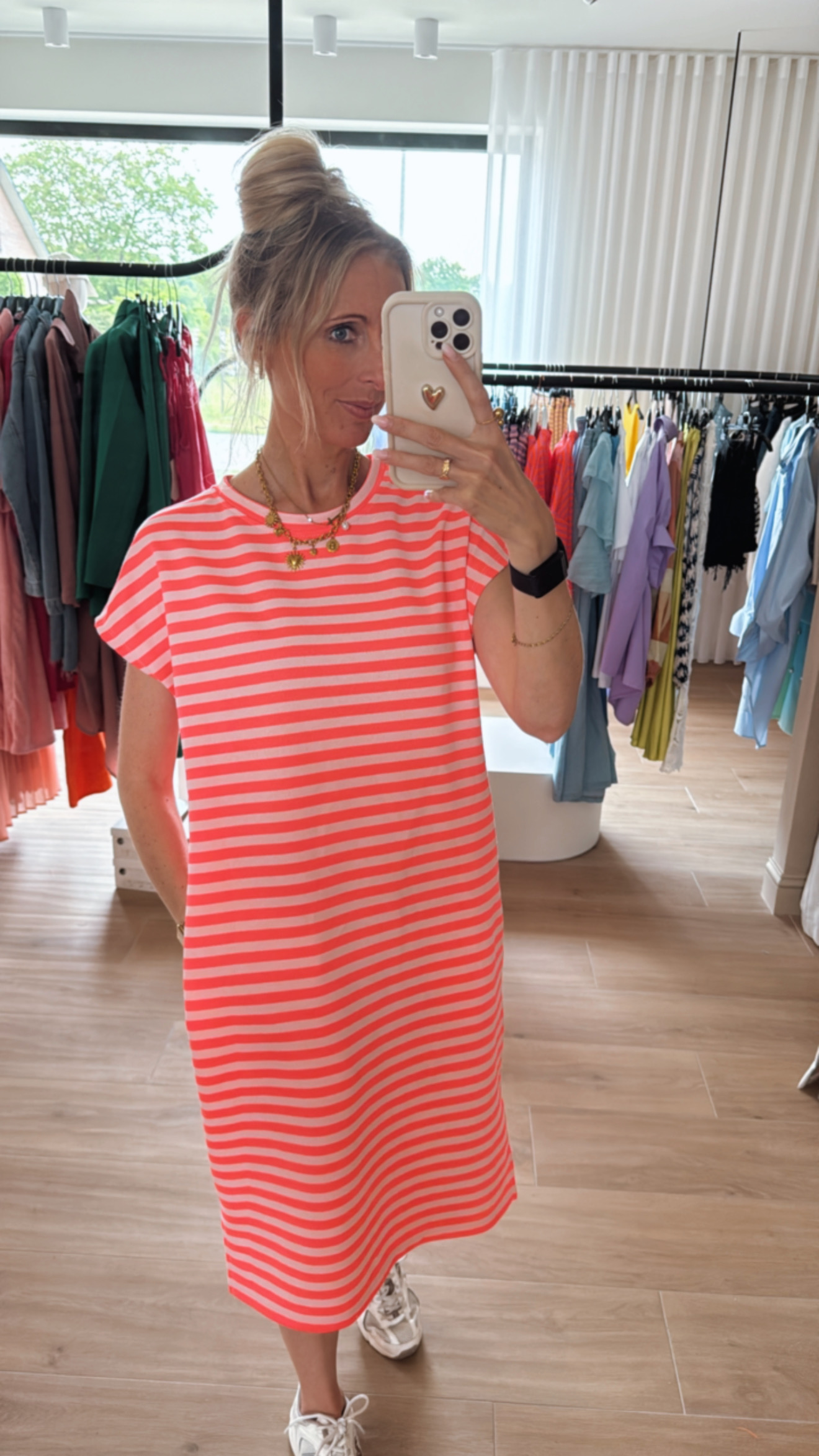 Leonie dress fel roos