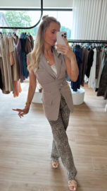 Leopard wide leg jeans