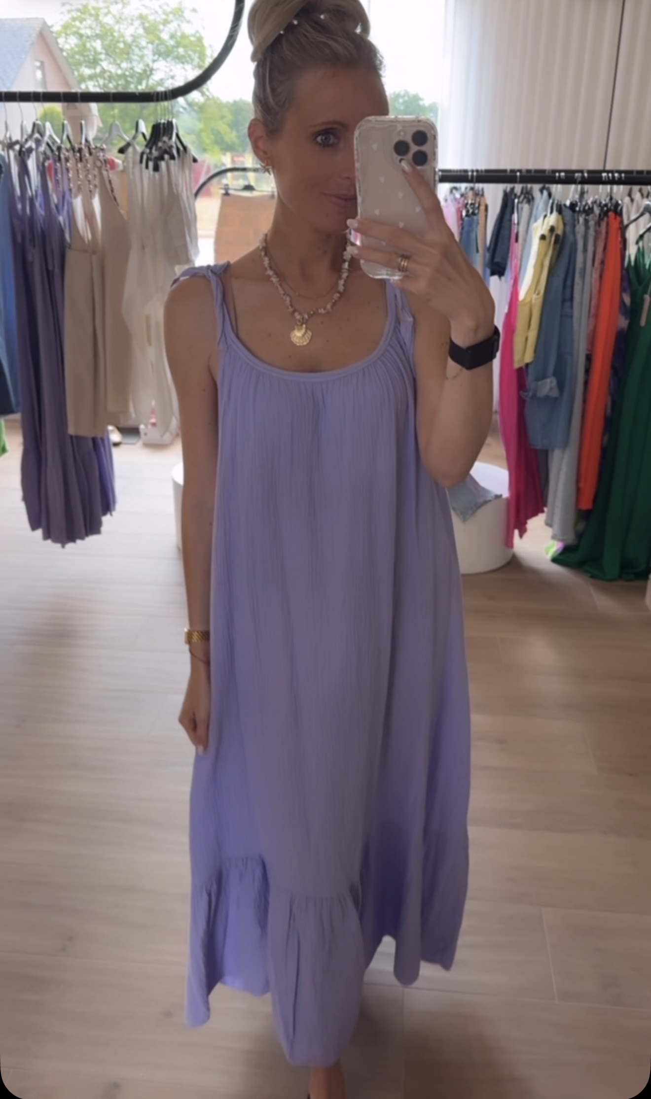 Tetra long dress lila