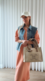 Fien sweaterdress peach