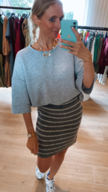 Lisa stripes rok grijs