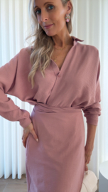 Wrap dress oudroze