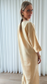Pia velvet dress geel