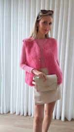 Basic cashmere top roze