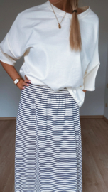 Noa stripes skirt blauw