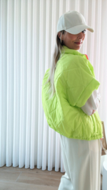 Ella bodywarmer fel groen/geel