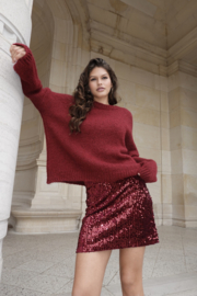 Glitter rokje bordeaux