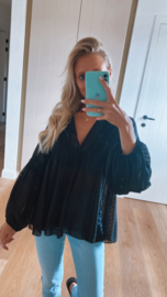 Boho blouse zwart