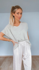 Noa stripes top khaki