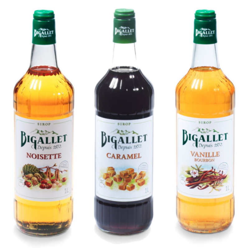 koffiesiroop voordeelpakket Hazelnoot, Caramel & Vanille - 3 x 1L