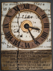 Clock with quotes (ca 16 x 20 cm)