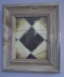 Wooden picture frame with picture ca.34 x 29 x 3 cm