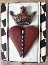 Heart with crown (ca 16 x 20 cm)
