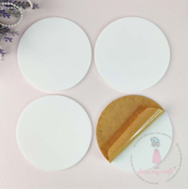 Ronde onderzetters van acryl (4 stuks)