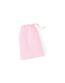 Katoenen zak met trekkoord | Roze