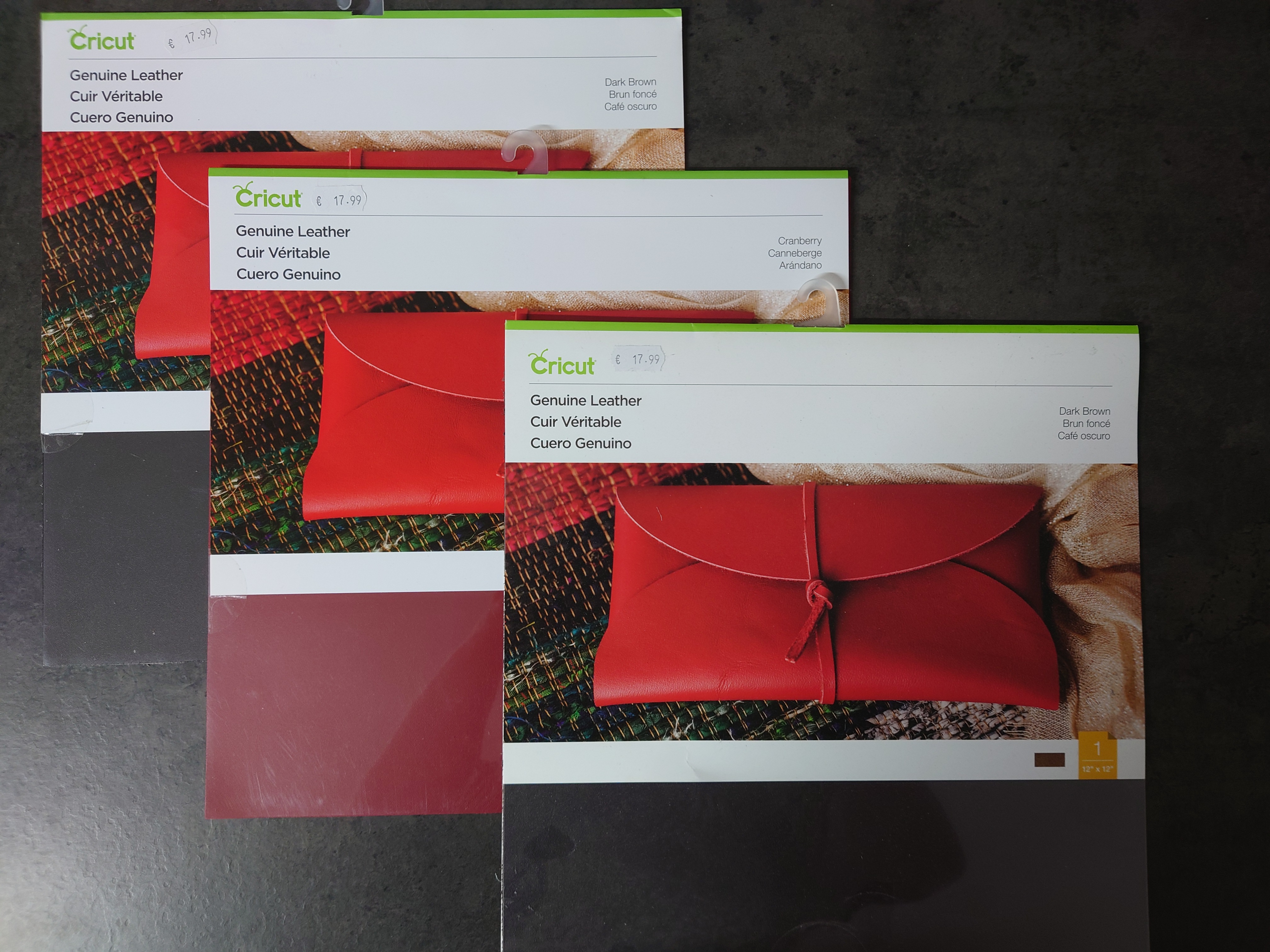 Cricut Genuine Leather | 3 stuks