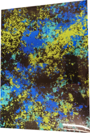 Flex Blauw/Groen/Zwart spetters | vel A4