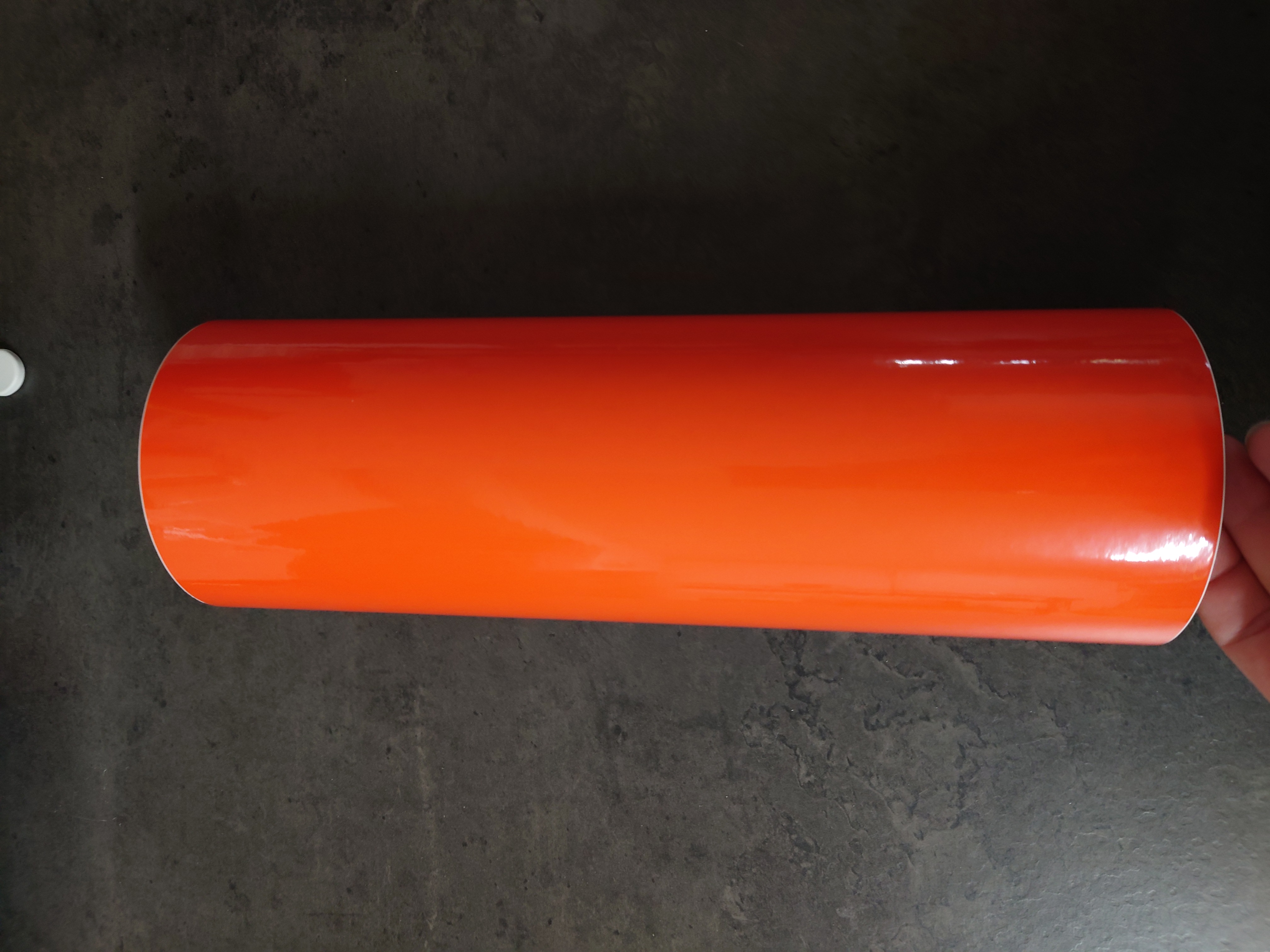 Rol vinyl oranje/rood ca 14 meter
