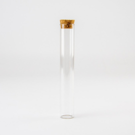 Glazen tube met kurk, 15cm