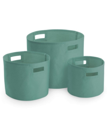 Canvas opbergbakken | Set van 3 stuks