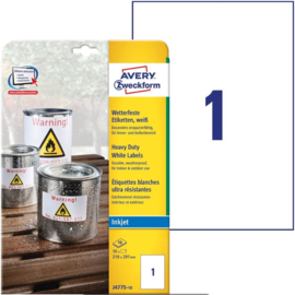 Weersbestendige printbare stickervellen wit - extra hechtend
