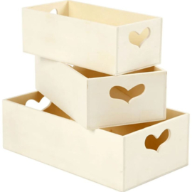 Kistje met hartvormig handvat
