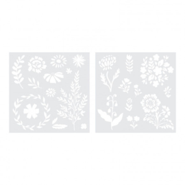 Foil quill stencils bloemen